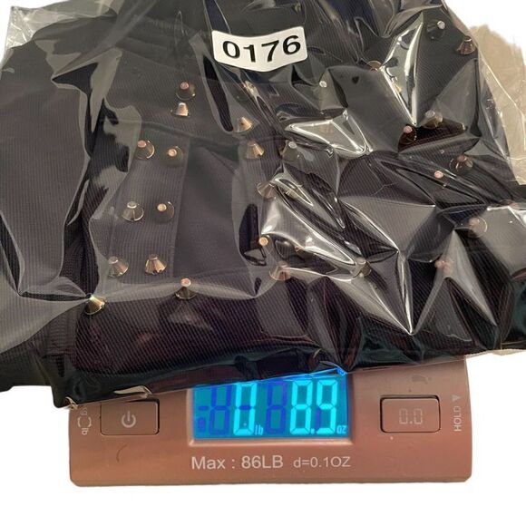 Charlotte Russe Wombs Black Dress W/ gold studs. Size large - Picture 15 of 15